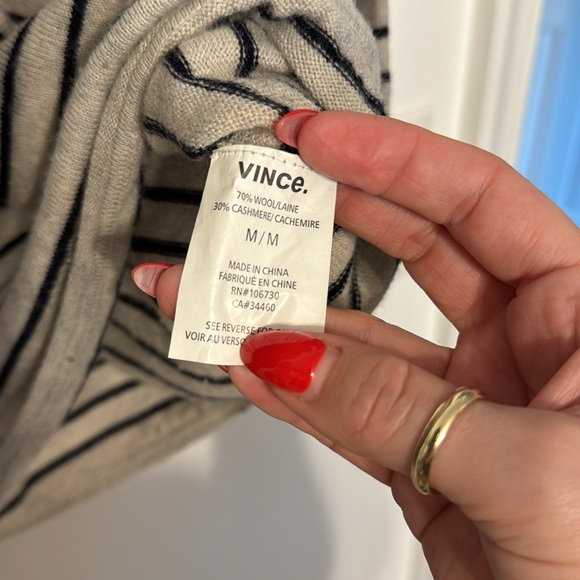 Vince Wool & Cashmere Striped Sweater - Picture 5 of 10